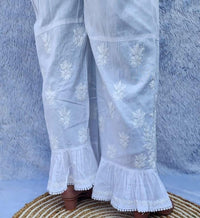 Flair Cotton Plazzo - Chikankari official