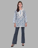 Floral Print Short top - Chikankari official