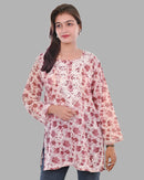 Floral Print Short top - Chikankari official