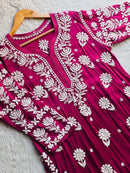 Flower Jaal 3d chikankari Chadi Muslin Kurta - Chikankari official