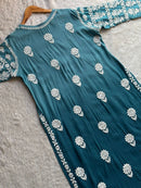 Flower Jaal 3d chikankari Chadi Muslin Kurta - Chikankari official