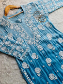 Flower Jaal 3d chikankari Chadi Muslin Kurta - Chikankari official