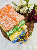Flower Printed mul mul gown - Chikankari official