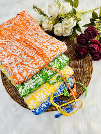 Flower Printed mul mul gown - Chikankari official