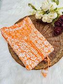 Flower Printed mul mul gown - Chikankari official