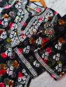Flower printed Rayon set - Chikankari official