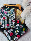 Flower printed Rayon set - Chikankari official