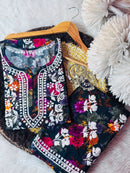 Flower printed Rayon set - Chikankari official