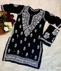 Fresh 3d Work rayon co - ord - Chikankari official