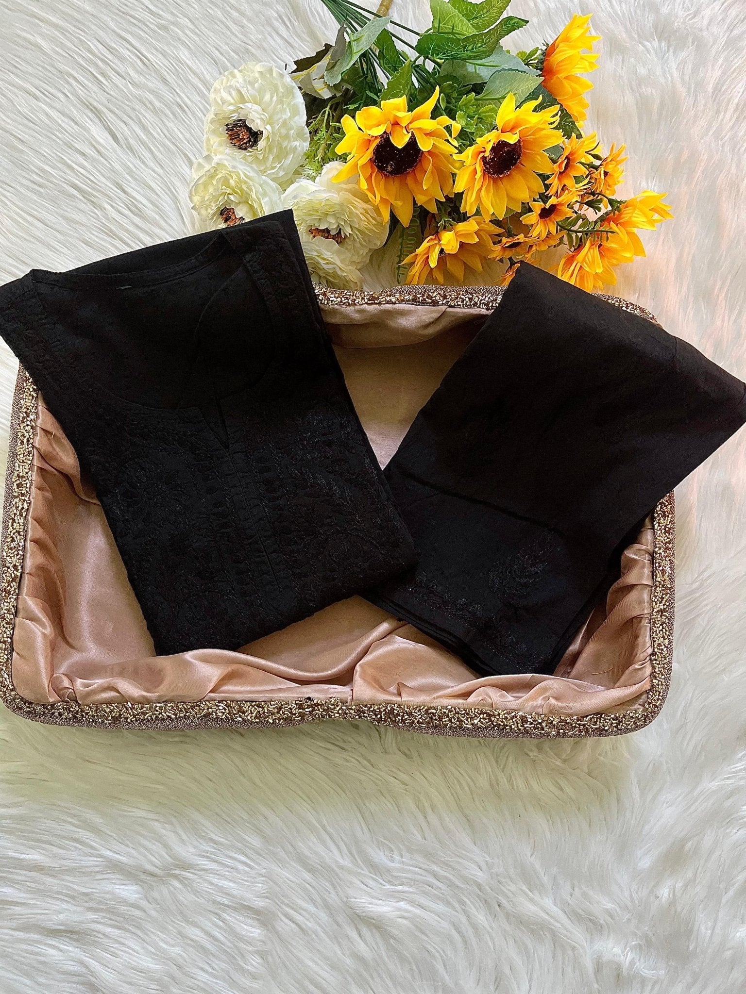Fresh Dobby cotton Tone to Tone combo - Chikankari official