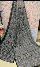 Full Jaal Georgette Saree All over Work Finest Finishing With Blouse - Chikankari official