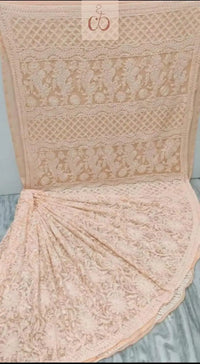 Full Jaal Georgette Saree All over Work Finest Finishing With Blouse - Chikankari official