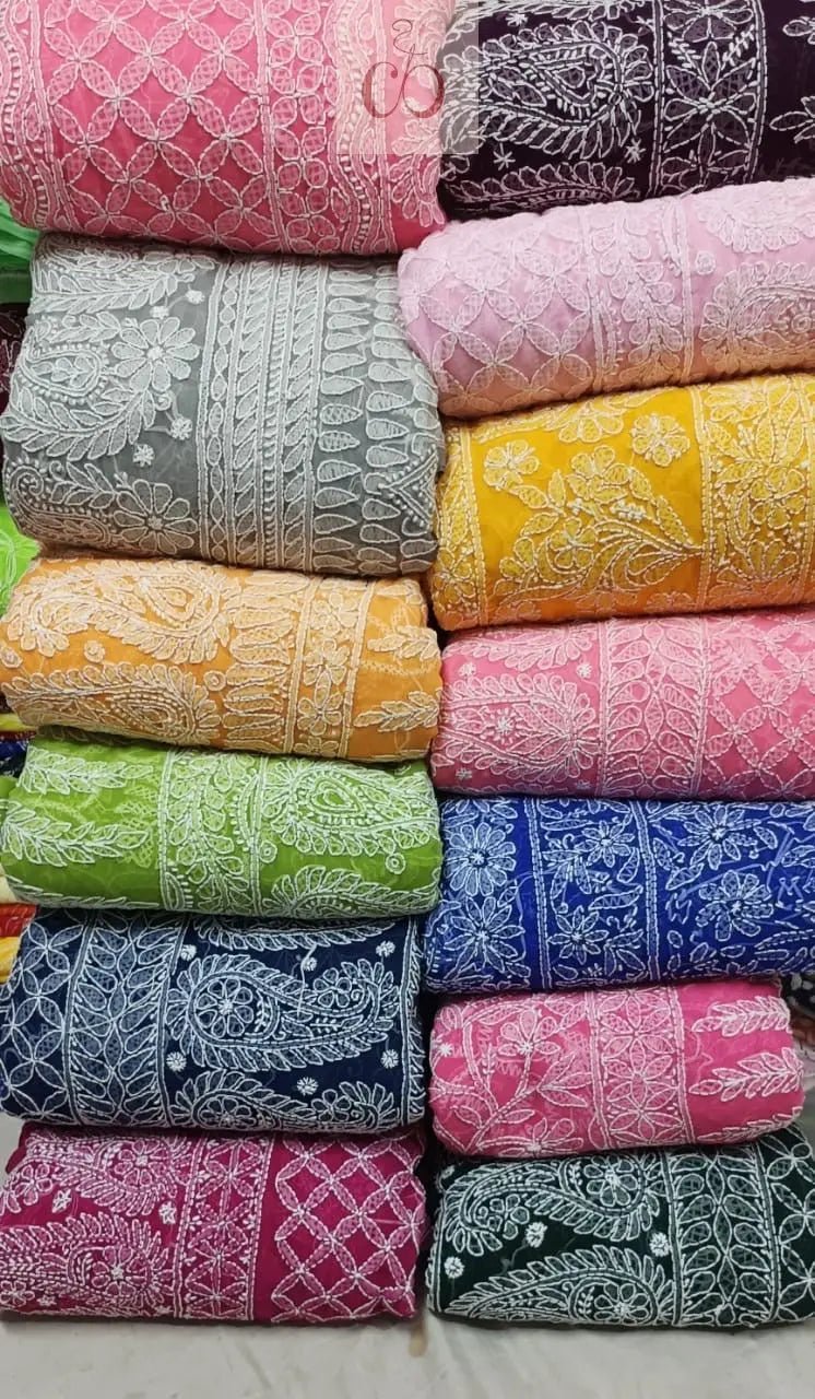 Full Jaal Georgette Saree All over Work Finest Finishing With Blouse