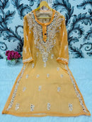 Gala buti Mirror Kurtis with inner - Chikankari official