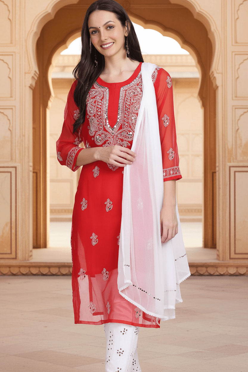 Gala buti Mirror Kurtis with inner