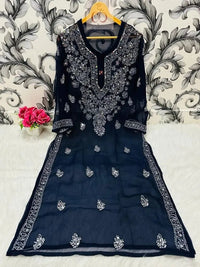 Gala buti Mirror Kurtis with inner - Chikankari official