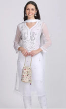 Gala buti Mirror Kurtis with inner - Chikankari official