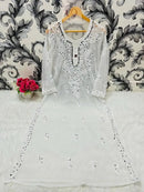 Gala buti Mirror Kurtis with inner - Chikankari official