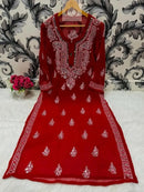 Gala buti Mirror Kurtis with inner - Chikankari official