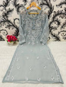 Gala buti Mirror Kurtis with inner - Chikankari official