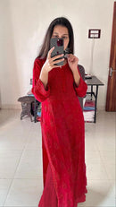 Georgette Embroidered 3pc Set - Chikankari official