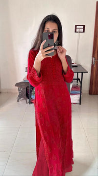 Georgette Embroidered 3pc Set - Chikankari official