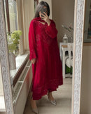 Georgette embroidered Fully worked suit Set - Chikankari official