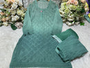 Georgette Gharara 3pc Set ombre Buti jaal - Chikankari official