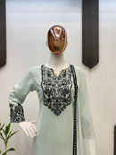 Georgette Light Work 3pc Set - Chikankari official