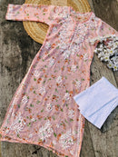Georgette long Printed Kurti With inner - chikankariofficial