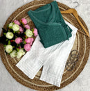 Ghas patti Hand rayon work dot Dori Angrakha - Chikankari official