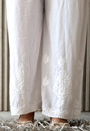 Ghas Patti Hand Work Reyon Dot Fabric Dori Lace Angrakha - Chikankari official