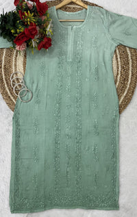 GhasPatti Chaddi Handwork Dual Shade kurta - Chikankari official