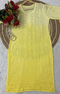 GhasPatti Chaddi Handwork Dual Shade kurta - Chikankari official