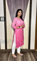 GhasPatti Chaddi Handwork Dual Shade kurta - Chikankari official