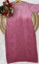 GhasPatti Chaddi Handwork Dual Shade kurta - Chikankari official