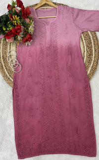 GhasPatti Chaddi Handwork Dual Shade kurta - Chikankari official