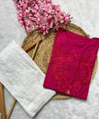 Ghaspatti Dyed Handcrafted Short Top - Chikankari official