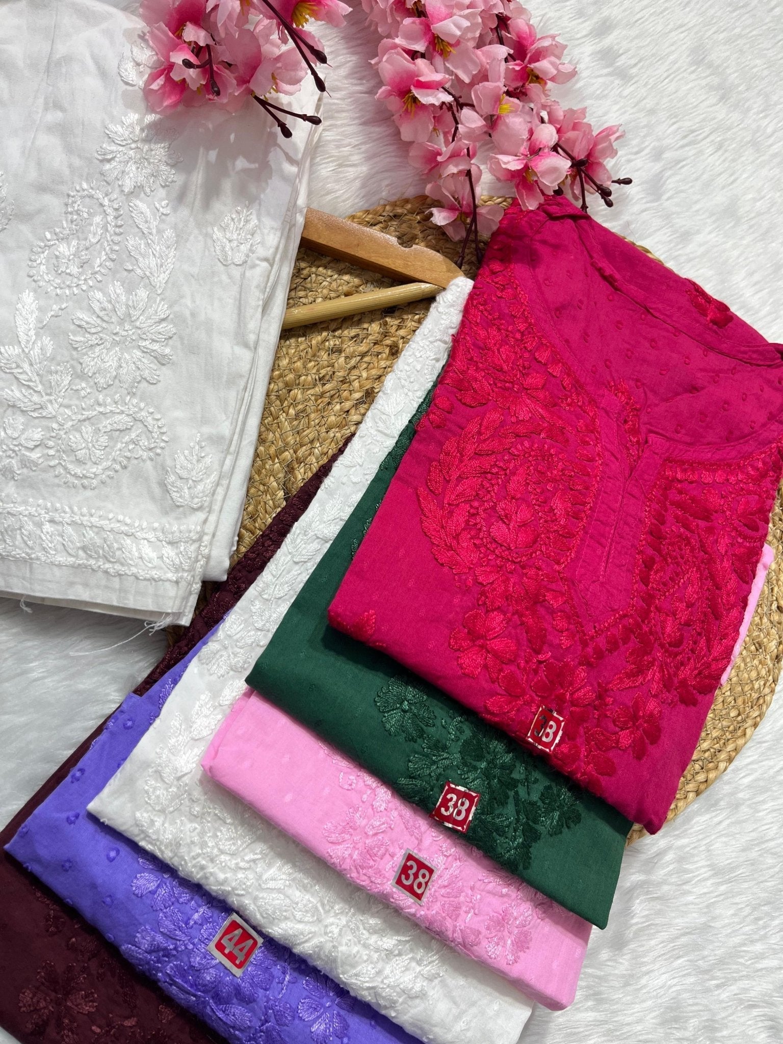 Ghaspatti Dyed Handcrafted Short Top - Chikankari official