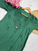 Ghaspatti Dyed Handcrafted Short Top - Chikankari official