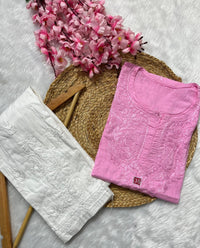 Ghaspatti Dyed Handcrafted Short Top - Chikankari official