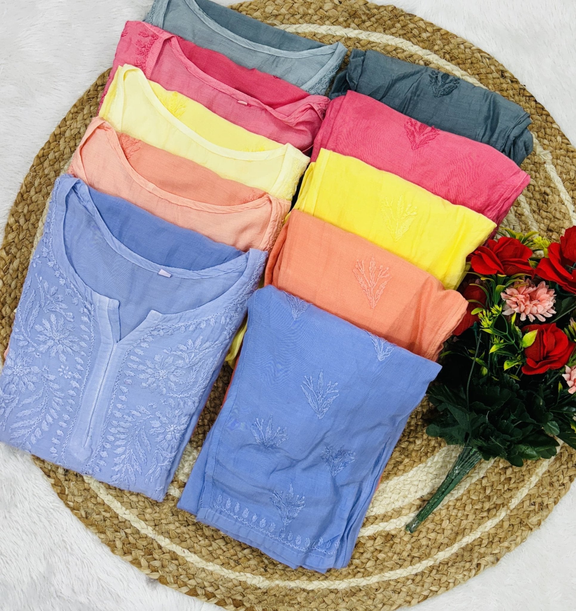 Ghaspatti Handwork Muslin combo Namrata Special - Chikankari official