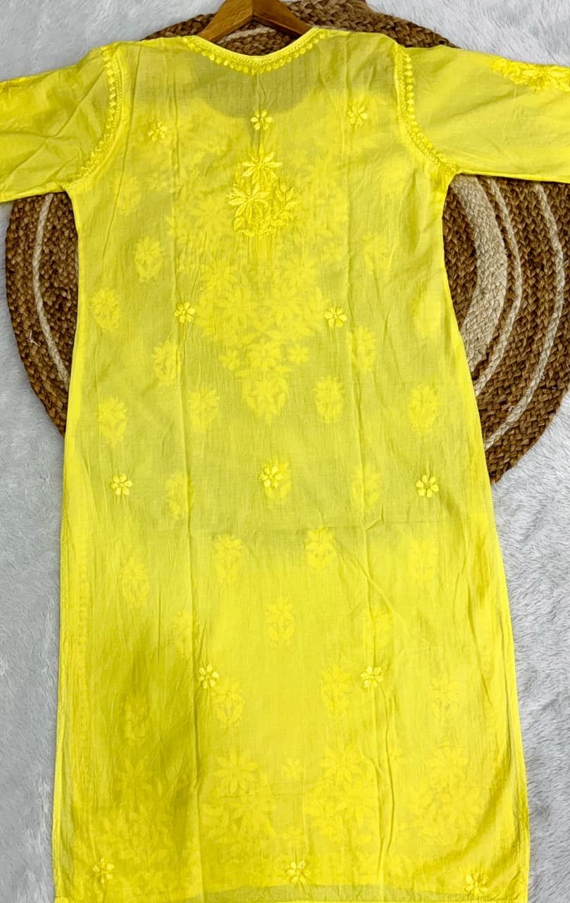 Ghaspatti Tone to tone Gala Daman kurti & Pant - Chikankari official