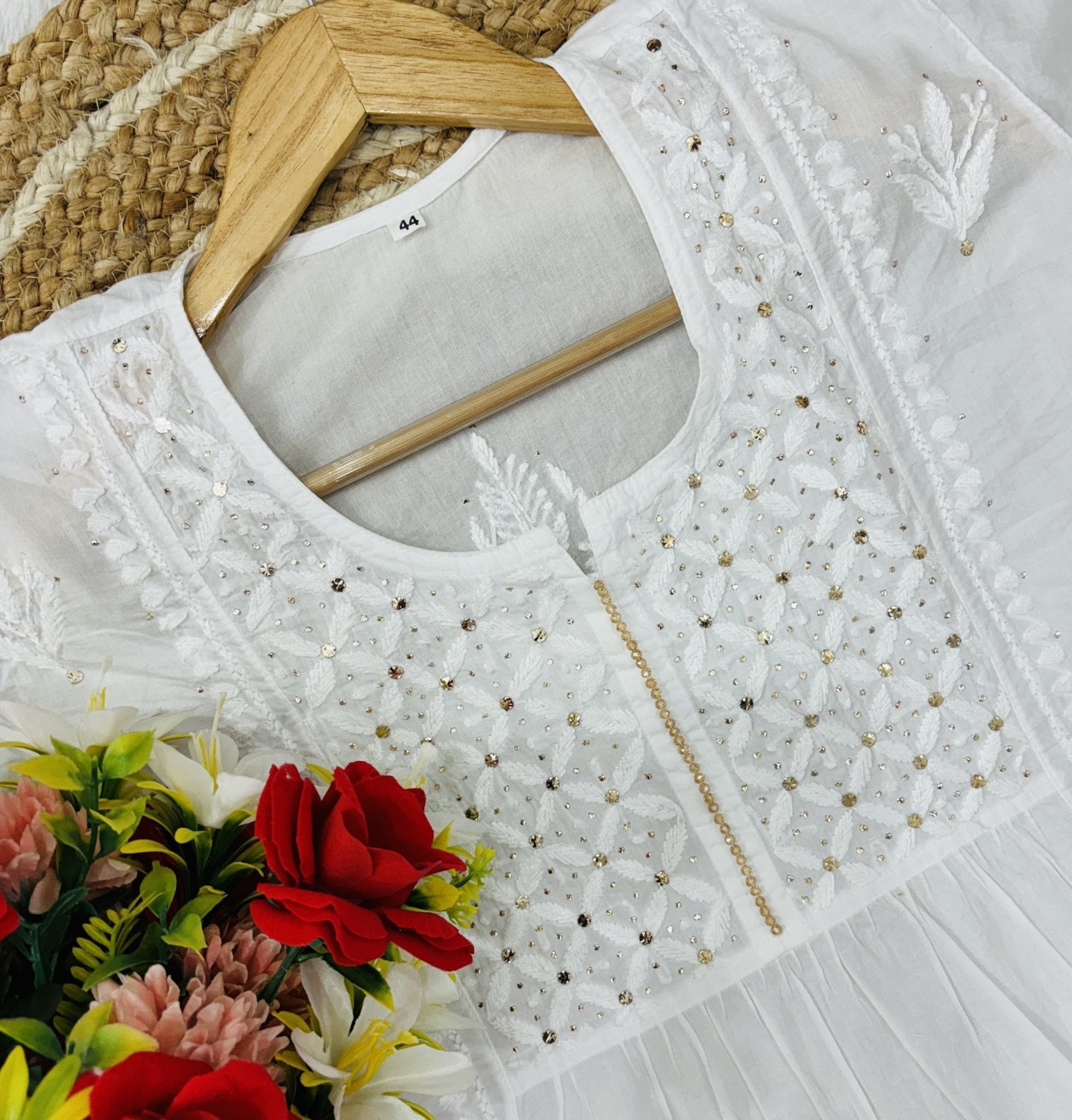 Ghass patti Muqaish Nyra - Chikankari official