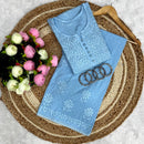 Ghasspatti Hand work kurta plazzo - Chikankari official