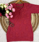 Ghasspatti Handwork cotton short top - Chikankari official