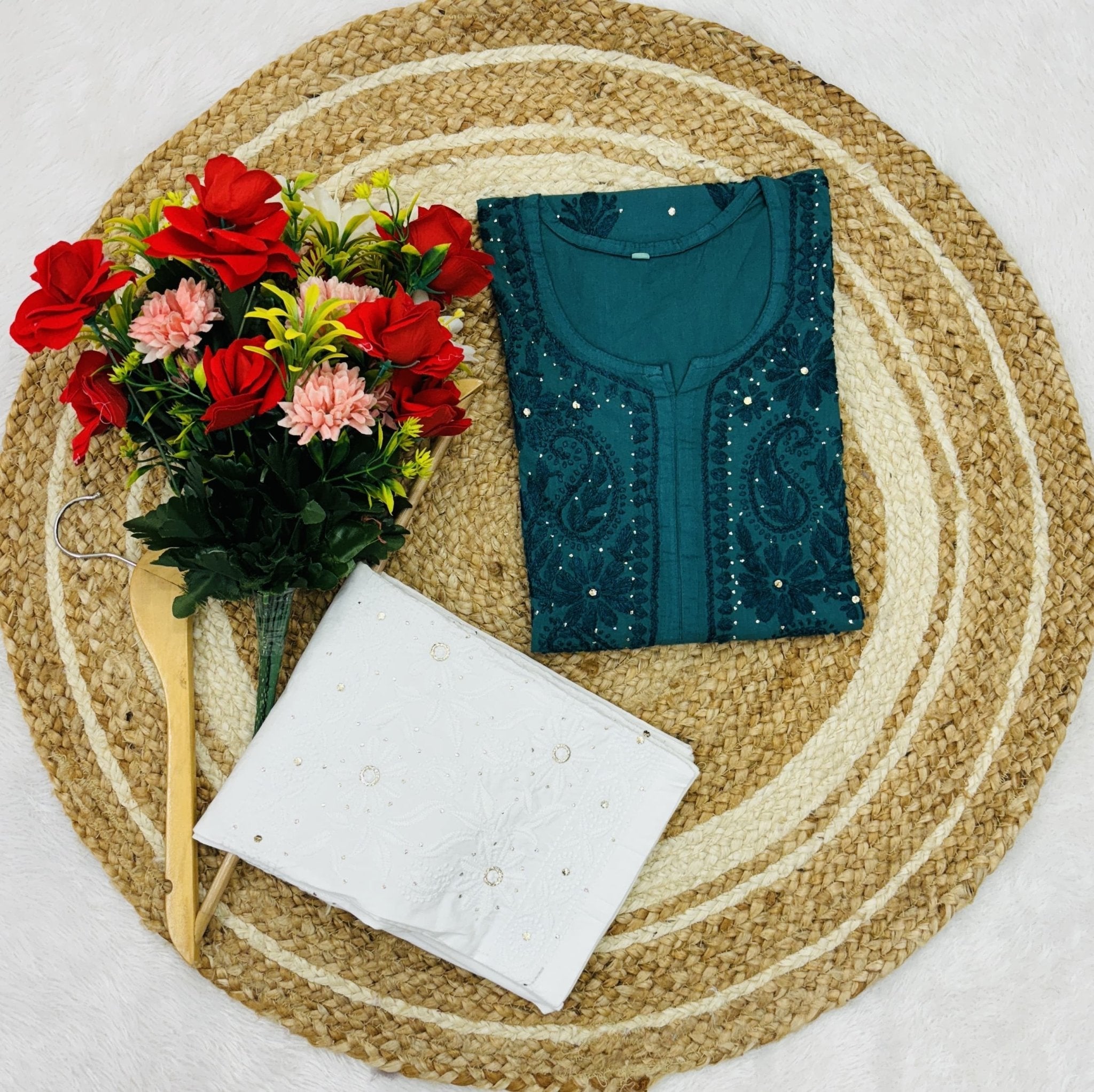 GhassPatti Muqaish kurti - Chikankari official