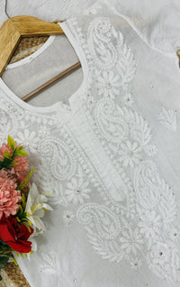 GhassPatti Muqaish kurti - Chikankari official