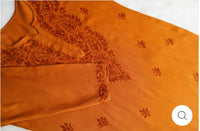 Golden Brown Zoya MuQaish 2pc Set - Chikankari official