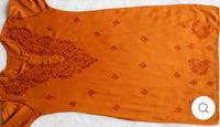 Golden Brown Zoya MuQaish 2pc Set - Chikankari official